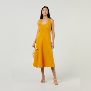 SOLD - Vince linen midi dress